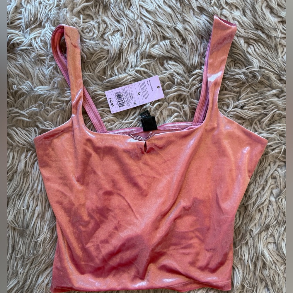 Wild Fable Coral Velvet Crop Top